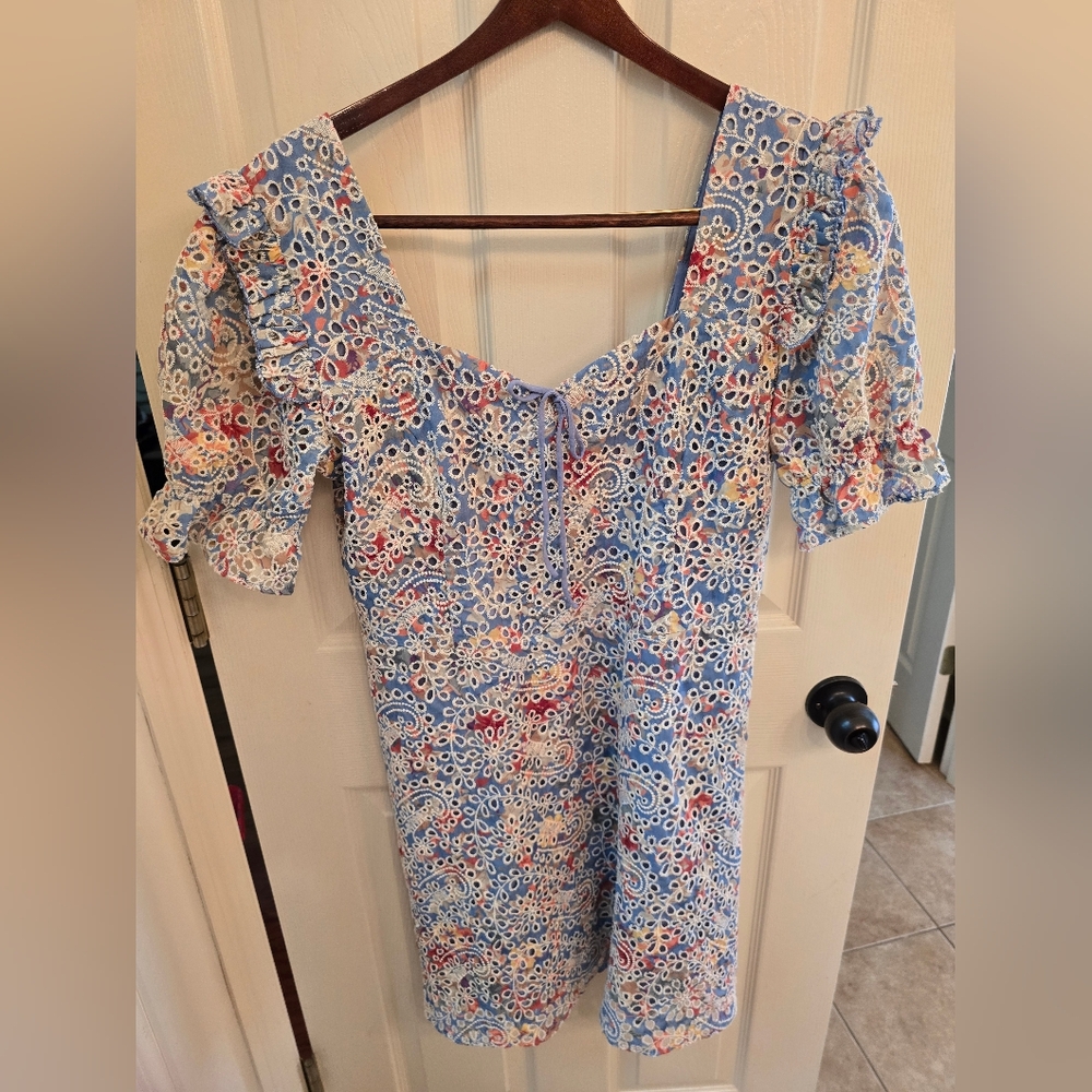 ADELYN RAE Embroidered Lace Dress Size XL